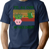 Yes All Over My Face Daddy Funny Plant Daddy Gift Vintage Classic T-Shirt T-Shirt for Men & Women, T-Shirts Graphic Tee - Navy