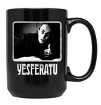 Yesferatu Funny Nosferatu Positive Goth Horror Lover Gift Meme Classic Black Coffee Mug, Gift Coffee Mug