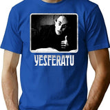 Yesferatu Funny Nosferatu Positive Goth Horror Lover Gift Meme Classic Premium Heavyweight Cotton T-Shirt - Blue