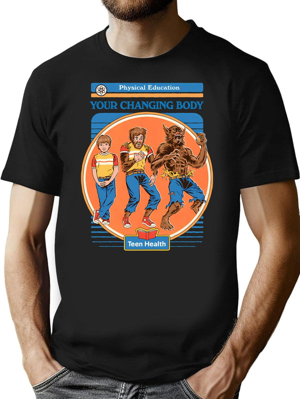 Your Changing Body T-Shirt for Men & Women, T-Shirts Graphic Tee - Black