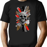 Zombie - Skull Collage T-Shirt for Men & Women, T-Shirts Graphic Tee - Black