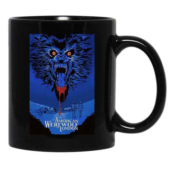an American Werewolf in London Black Coffee Mug, Gift Coffee Mug - Black