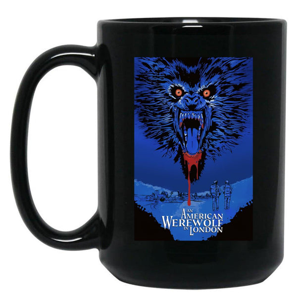 an American Werewolf in London Black Coffee Mug, Gift Coffee Mug - Black