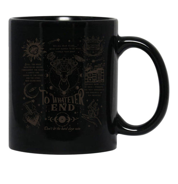 to Whatever End Throne of Glass Black Coffee Mug, Gift Coffee Mug - Black